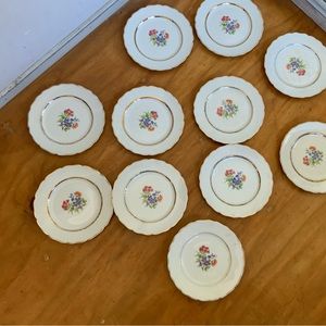 Set of 11 Antique Vintage dessert plates Canonsburg Pottery Co. 11 pieces